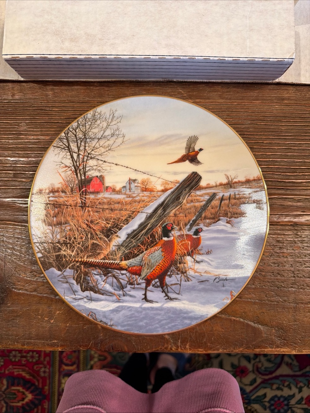 WINTER COLORS RING-NECKED PHEASANT Plate Field Birds of North America D. Bush